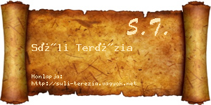 Süli Terézia névjegykártya